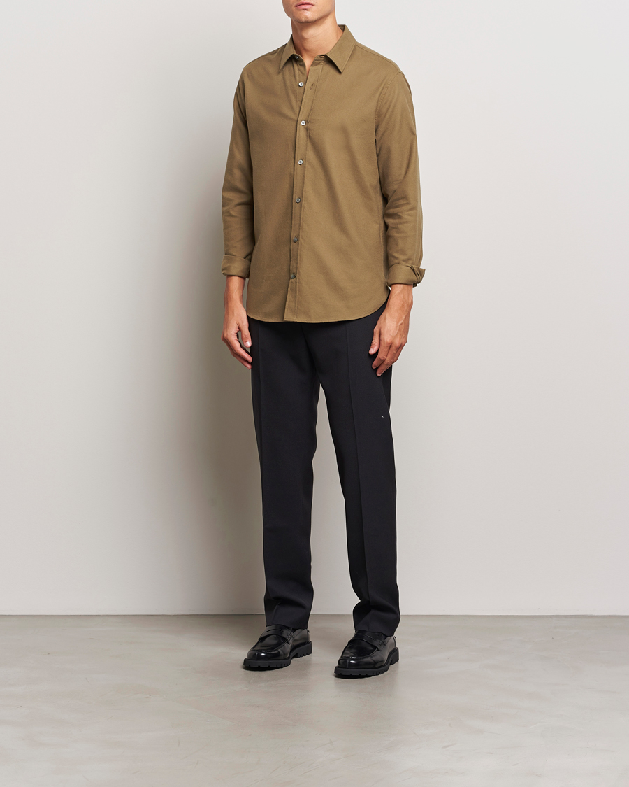 Herren | Hemden | Tiger of Sweden | Benjamins Brushed Twill Shirt Old Wolf