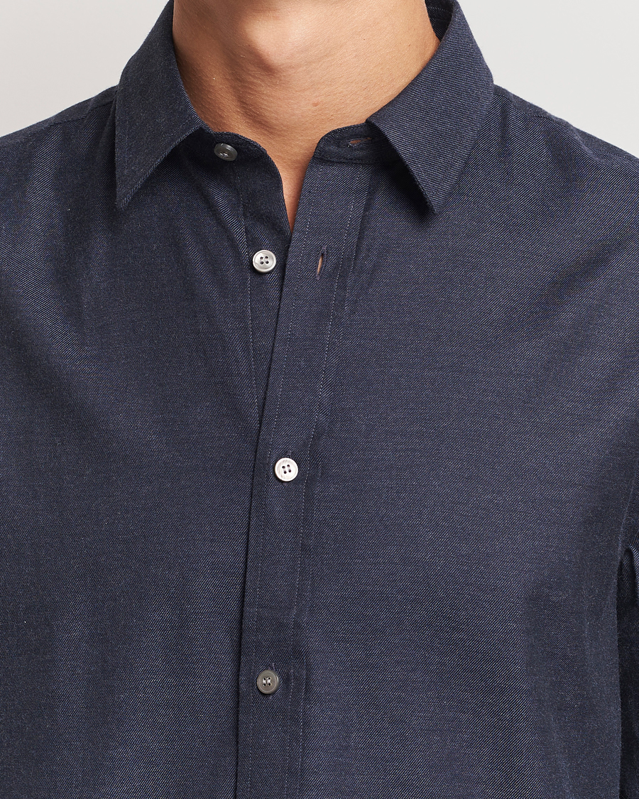 Herren | Hemden | Tiger of Sweden | Spenser Brushed Twill Shirt Sea Blue