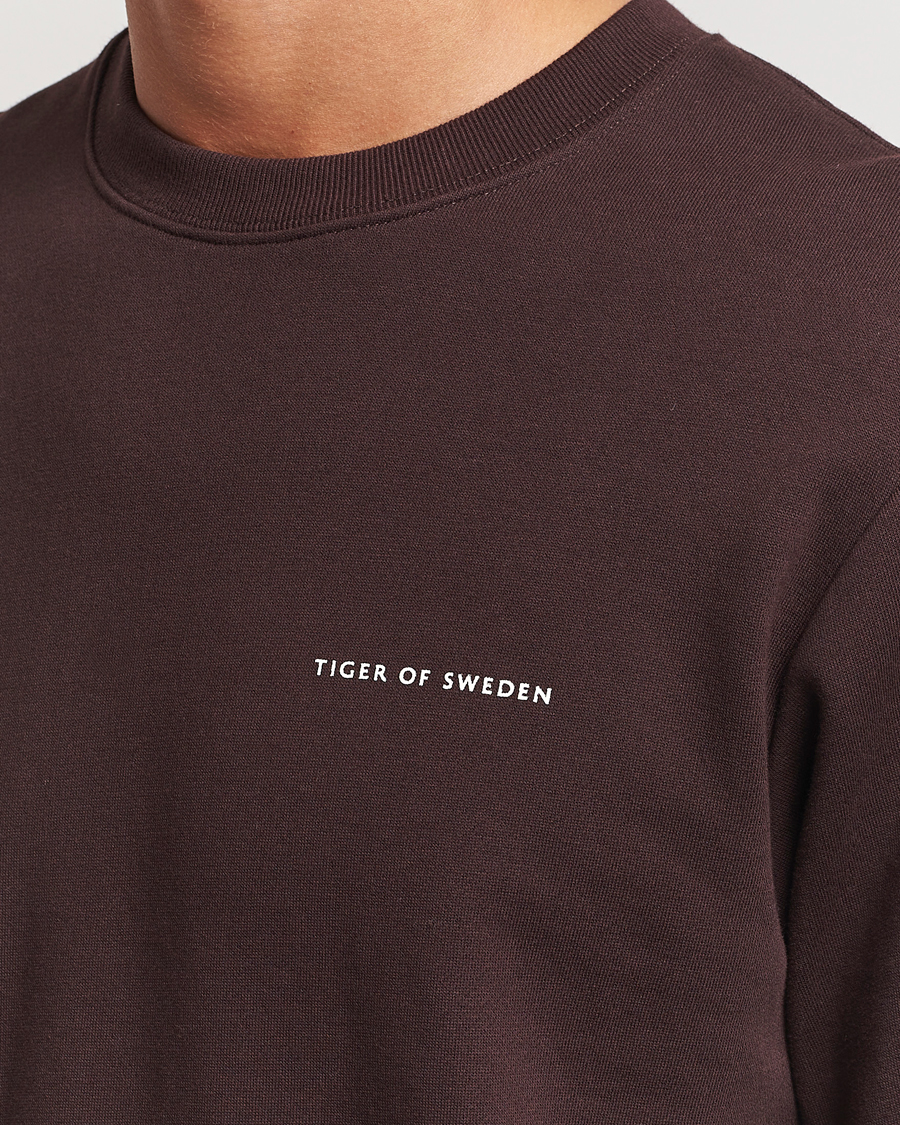 Herren | Pullover | Tiger of Sweden | Emerson Crew Neck Sweatshirt Dark Chocolate