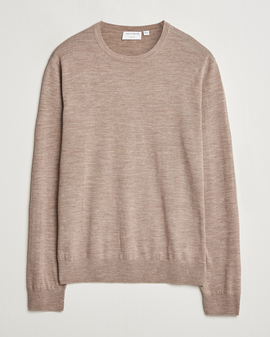 Herren | Pullover | Tiger of Sweden | Connor Crew Neck Pullover Beige Melange