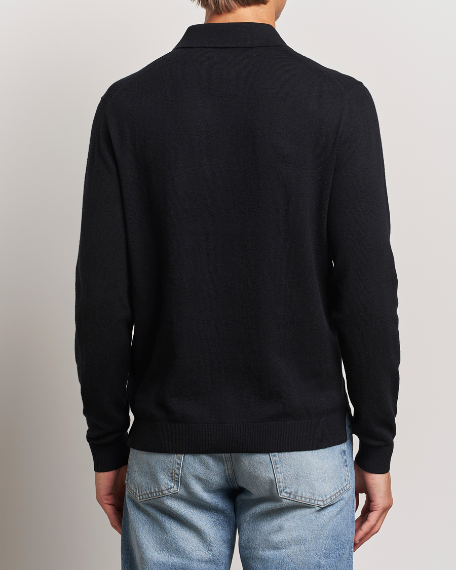 Herren | Pullover | Tiger of Sweden | Orbit Wool/Cotton Half Zip Black