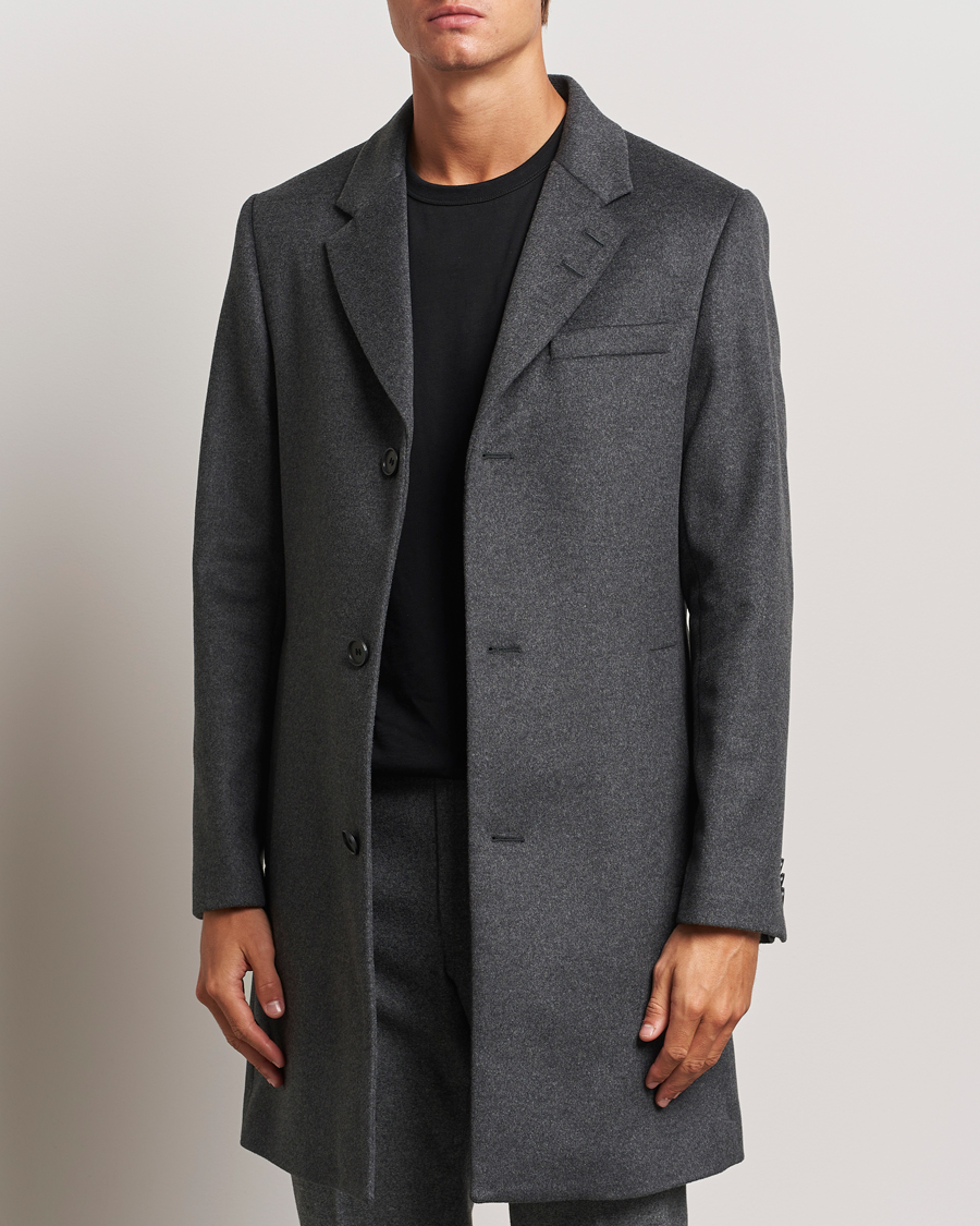 Herren | Jacken | Tiger of Sweden | Finnan Wool/Cashmere Coat Grey Melange
