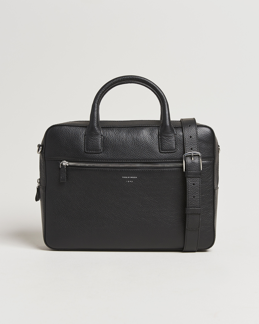 Herren | Tiger of Sweden Beckholmen Leather Briefcase Black | Tiger of Sweden | Beckholmen Leather Briefcase Black