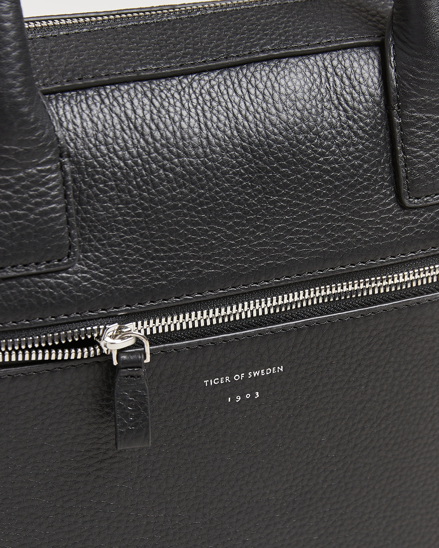 Herren | Tiger of Sweden Beckholmen Leather Briefcase Black | Tiger of Sweden | Beckholmen Leather Briefcase Black