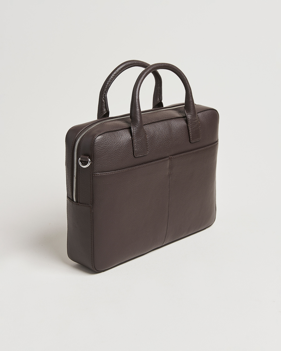 Herren | Tiger of Sweden Beckholmen Leather Briefcase Dark Brown | Tiger of Sweden | Beckholmen Leather Briefcase Dark Brown