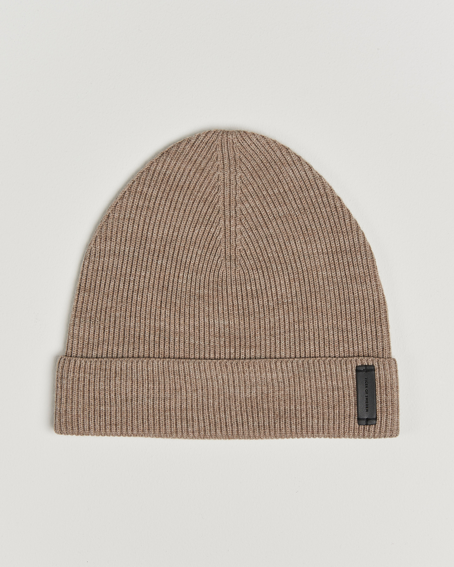 Herren | Tiger of Sweden Caldu Wool Beanie Beige Melange | Tiger of Sweden | Caldu Wool Beanie Beige Melange