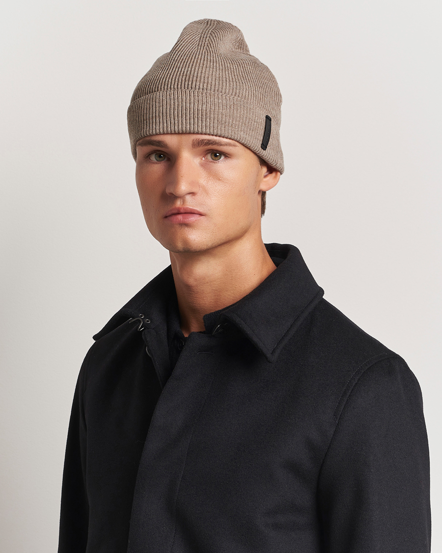 Herren | Tiger of Sweden Caldu Wool Beanie Beige Melange | Tiger of Sweden | Caldu Wool Beanie Beige Melange