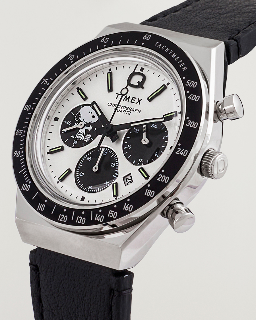 Herren | Timex Q Timex Snoopy Chronograph 40mm White Dial | Timex | Q Snoopy Chronograph 40mm White Dial