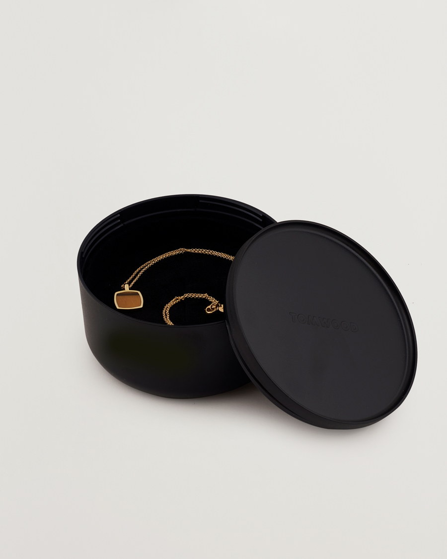 Herren | Tom Wood Cushion Pendant Tiger Eye Gold | Tom Wood | Cushion Pendant Tiger Eye Gold