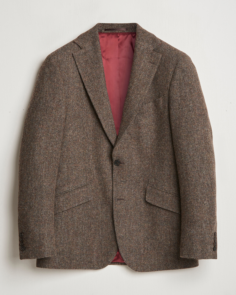 Herren | Sakkos | Walker Slater | Edward Lambswool Herringbone Blazer Brown