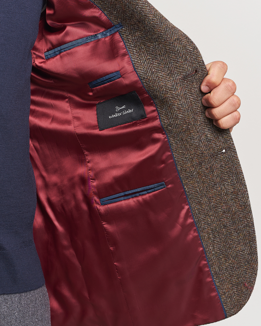 Herren | Sakkos | Walker Slater | Edward Lambswool Herringbone Blazer Brown