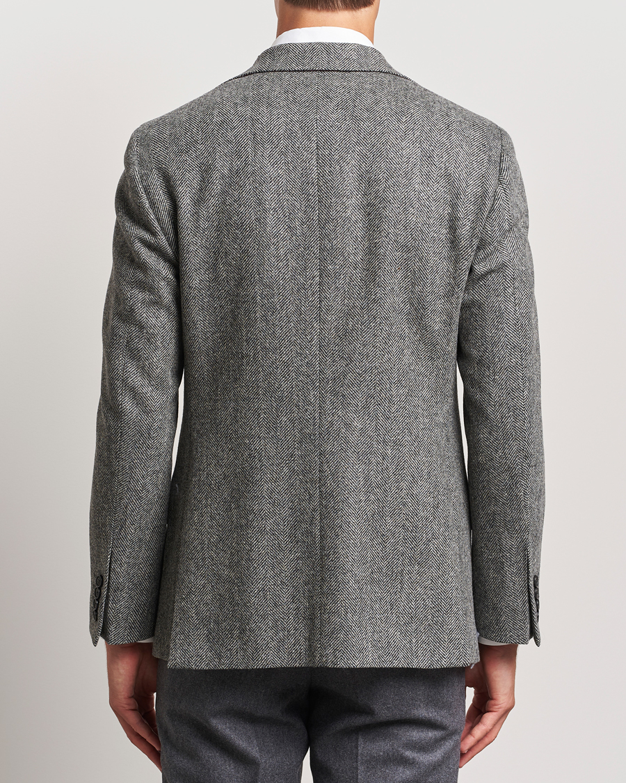 Herren | Sakkos | Walker Slater | Edward Lambswool Herringbone Blazer Dark Grey