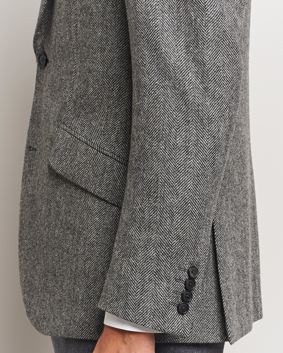 Herren | Sakkos | Walker Slater | Edward Lambswool Herringbone Blazer Dark Grey