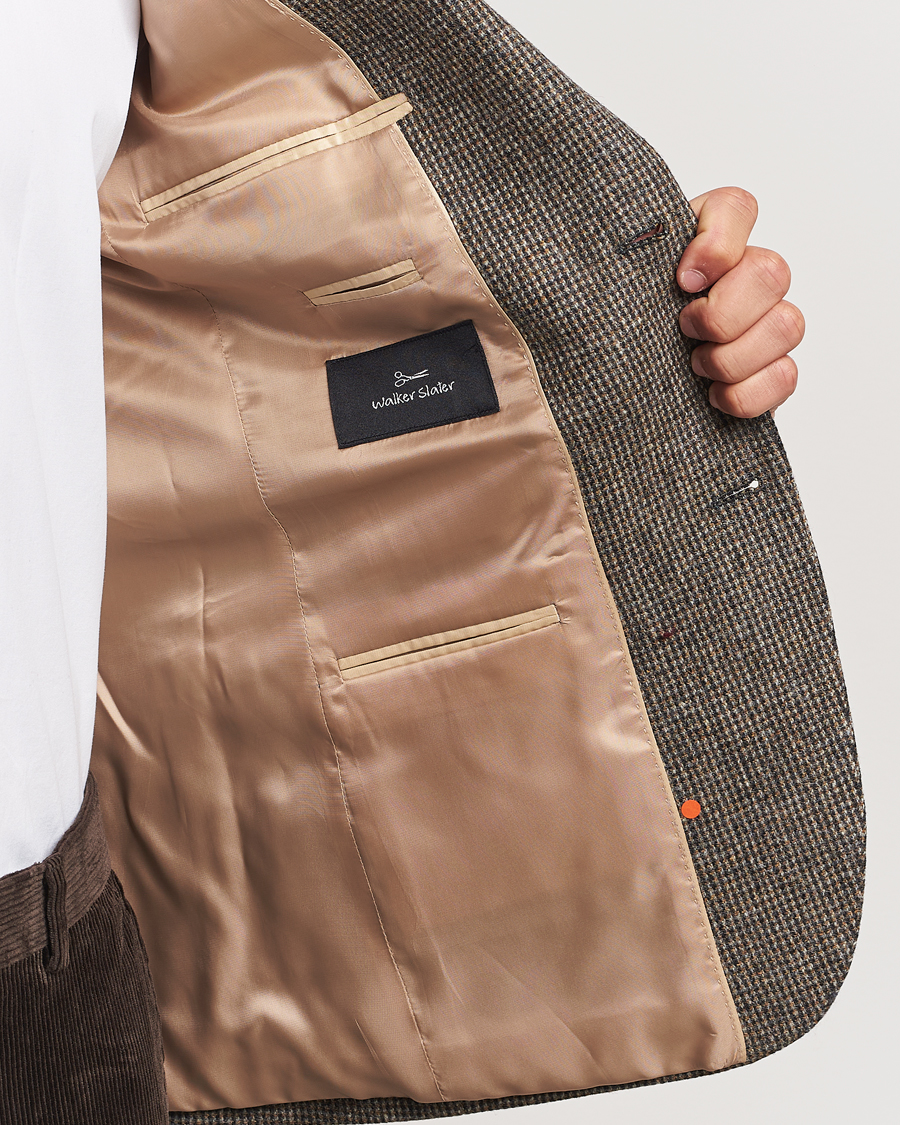 Herren | Sakkos | Walker Slater | Edward Lambswool Pepita Blazer Brown