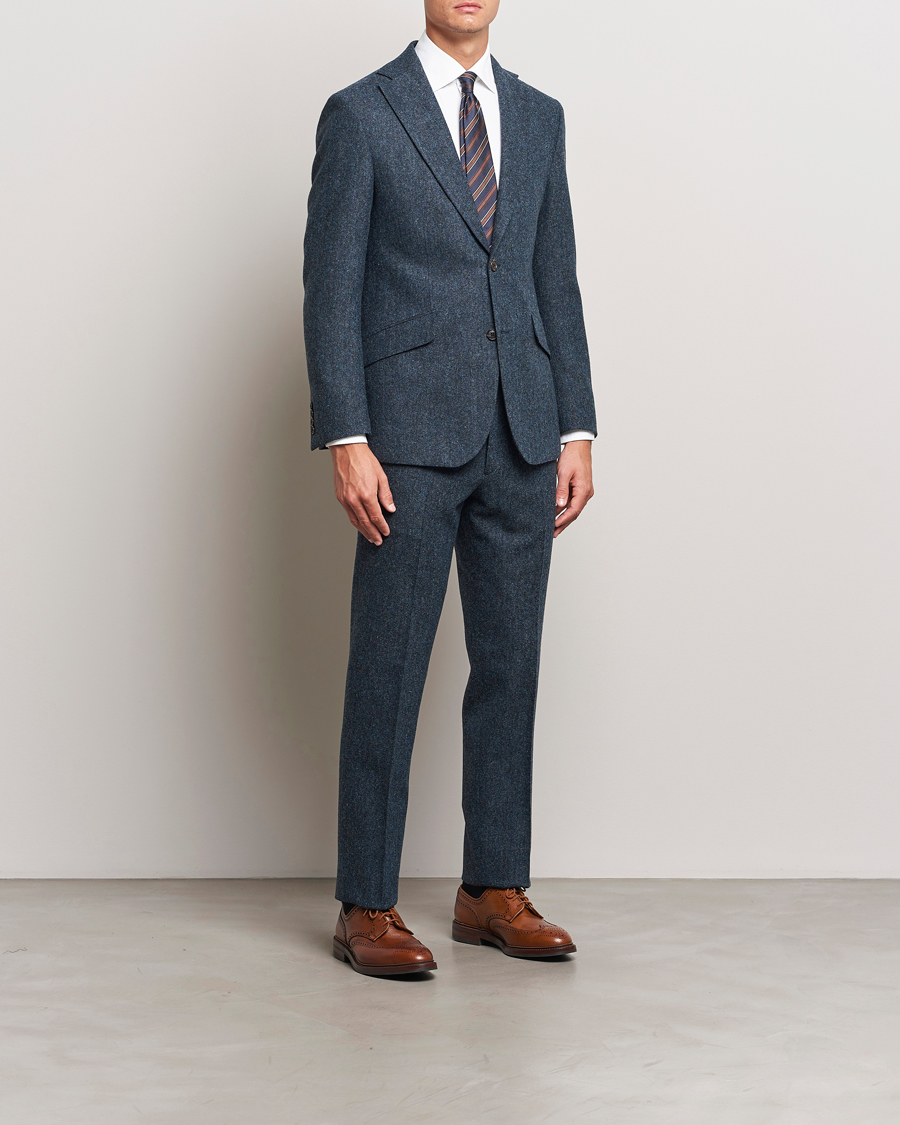 Herren | Hosen | Walker Slater | Edward Wool Donegal Trousers Navy
