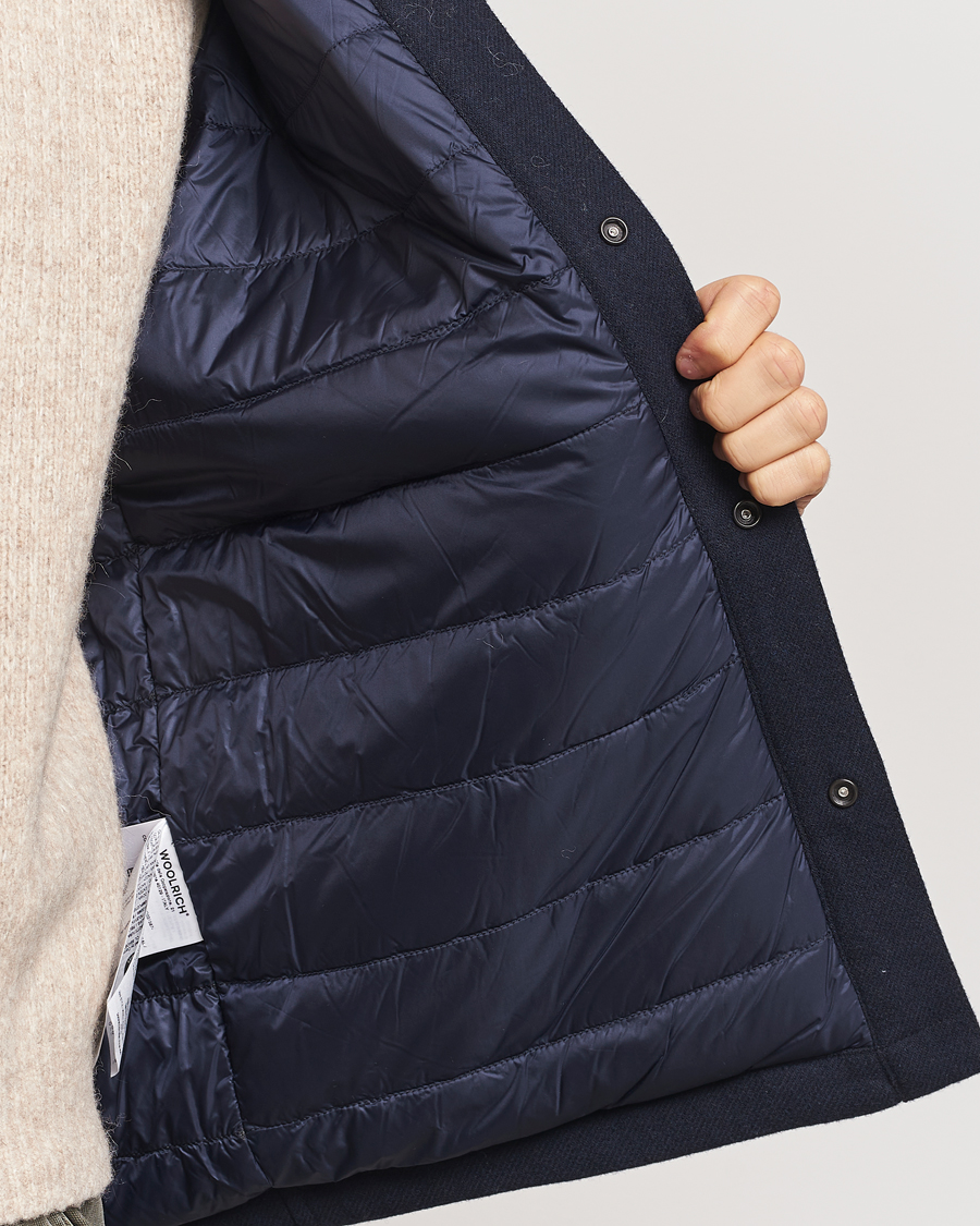 Herren | Jacken | Woolrich | Alaskan Melton Wool Overshirt Melton Blue