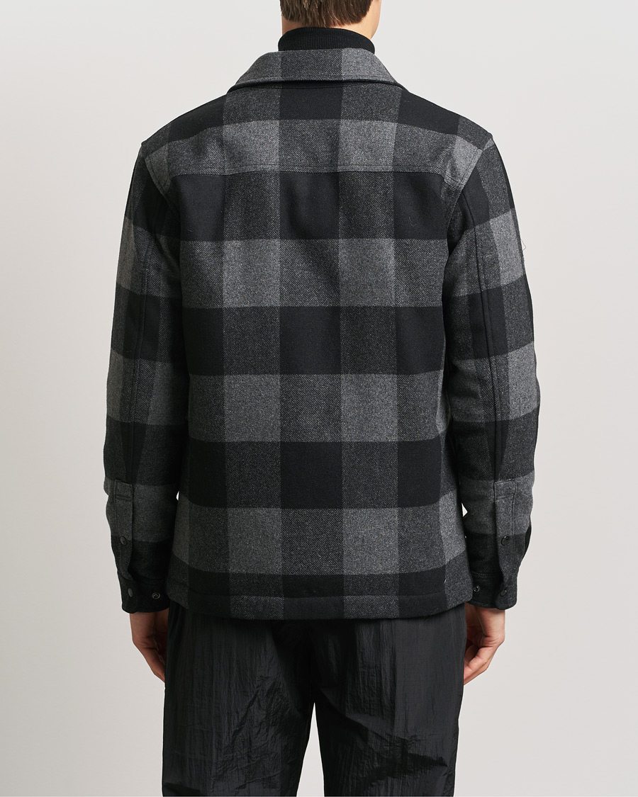 Herren | Jacken | Woolrich | Alaskan Melton Wool Overshirt Charcoal Buffalo