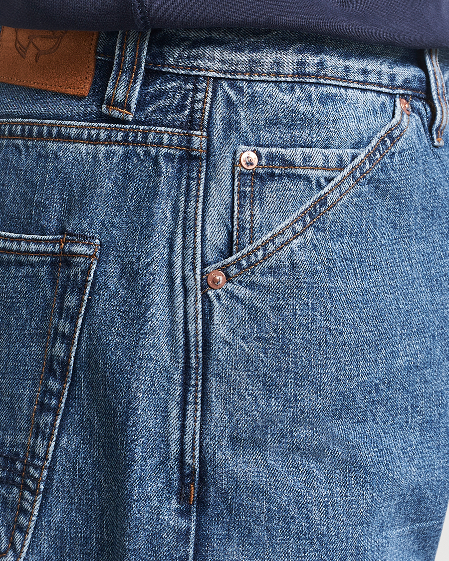 Herren | Hosen | Drake's | 5-Pocket Japanese Selvedge Jeans Bleach