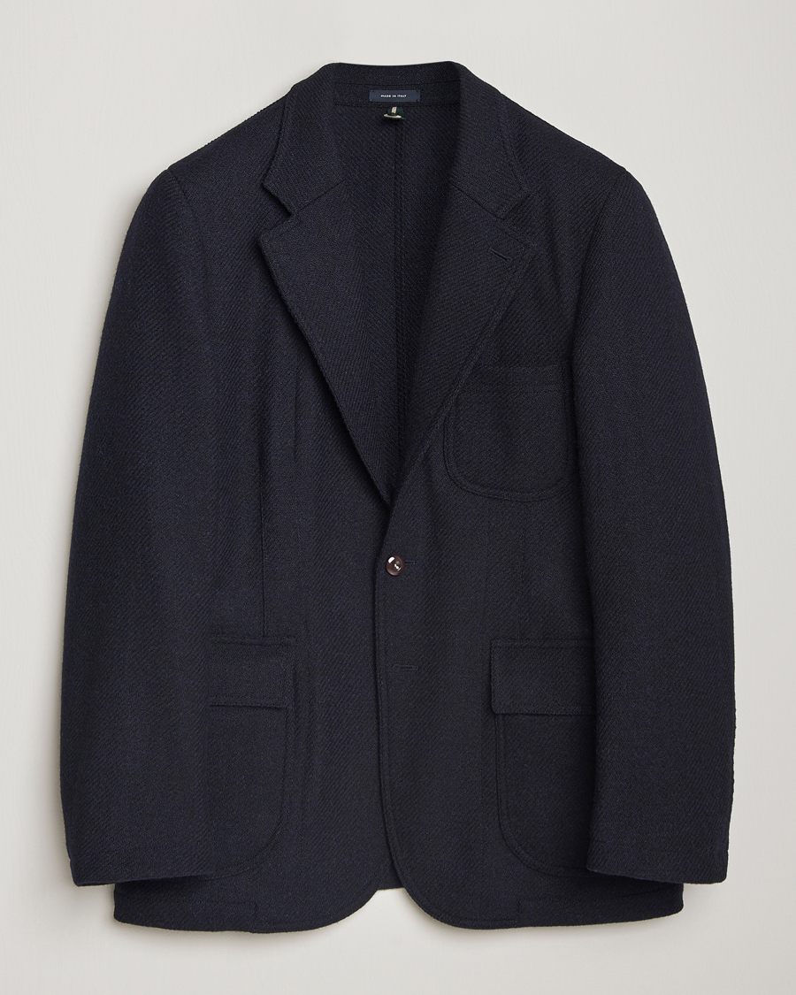Herren | Sakkos | Drake's | MKVII Harris Tweed Blazer Navy