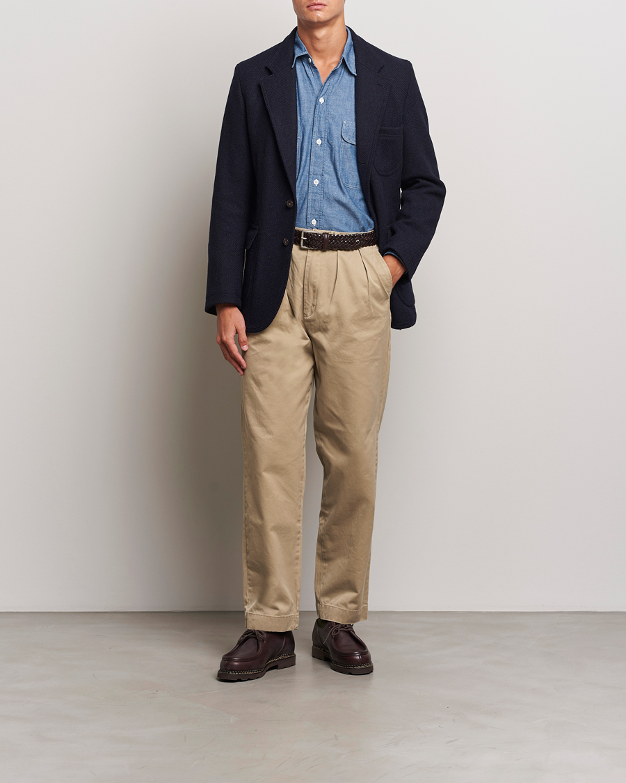 Herren | Sakkos | Drake's | MKVII Harris Tweed Blazer Navy