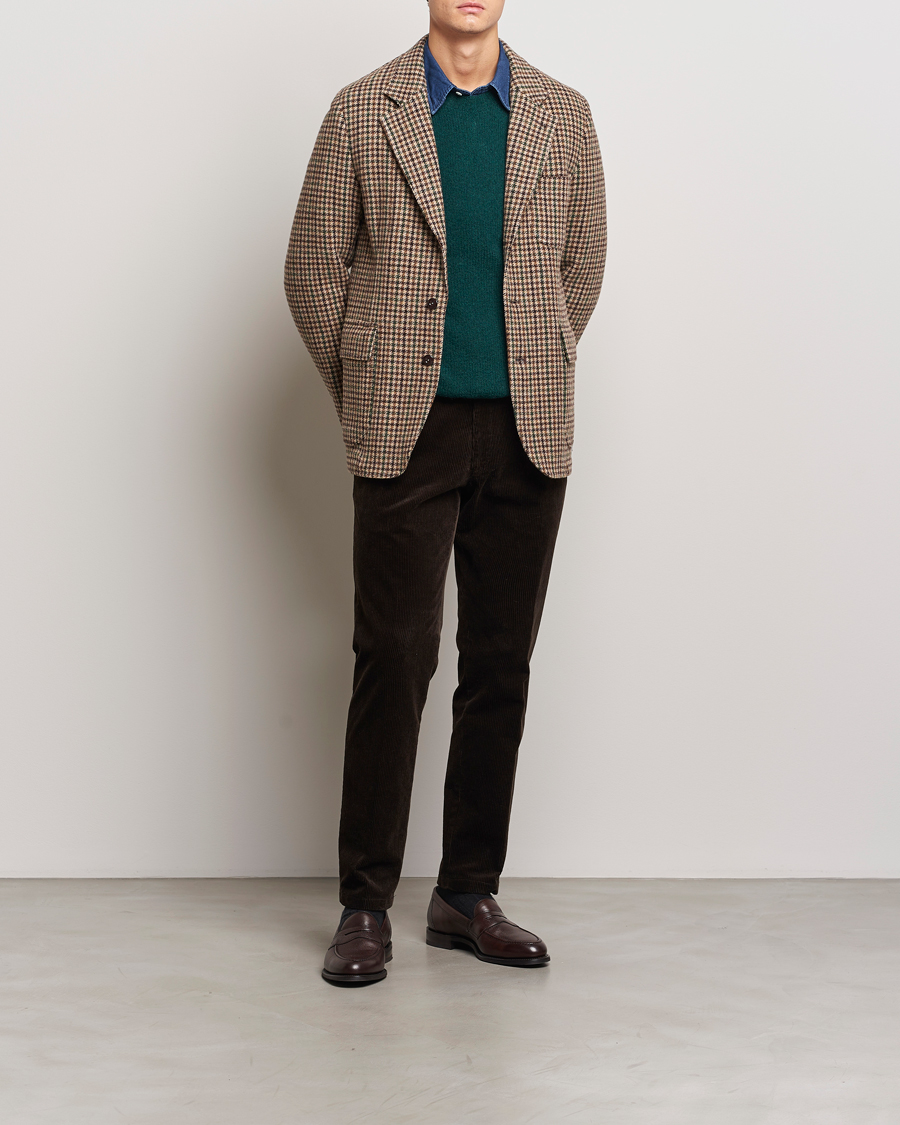Herren | Sakkos | Drake's | MKVII Gun Check Tweed Blazer Brown