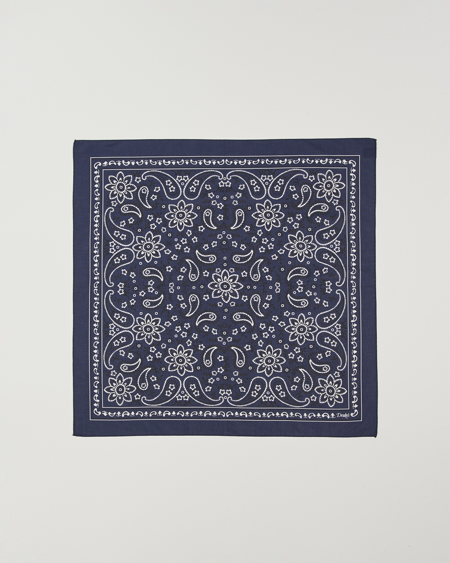 Herren | Tücher | Drake's | Drake'sClassic Paisley BandanaNavy