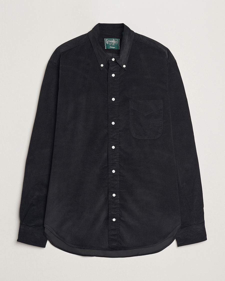 Herren | Hemden | Gitman Vintage | Button Down Corduroy Shirt Black