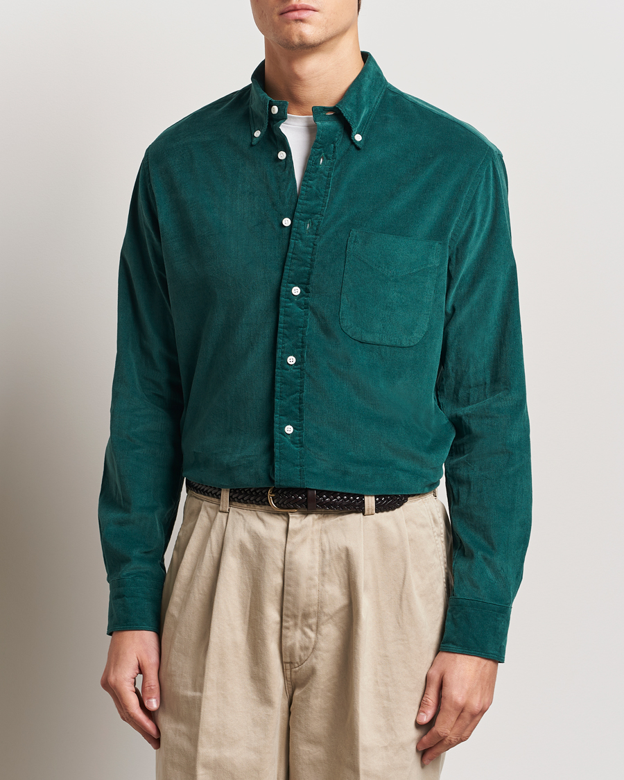 Herren | Hemden | Gitman Vintage | Button Down Corduroy Shirt Emerald