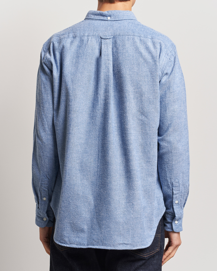 Herren | Hemden | Gitman Vintage | Button Down Shetland Flannel Shirt Light Blue