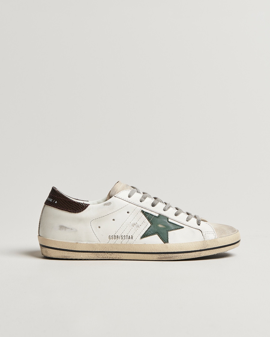 Herren | Golden Goose Super-Star Sneakers White/Green | Golden Goose | Super-Star Sneakers White/Green