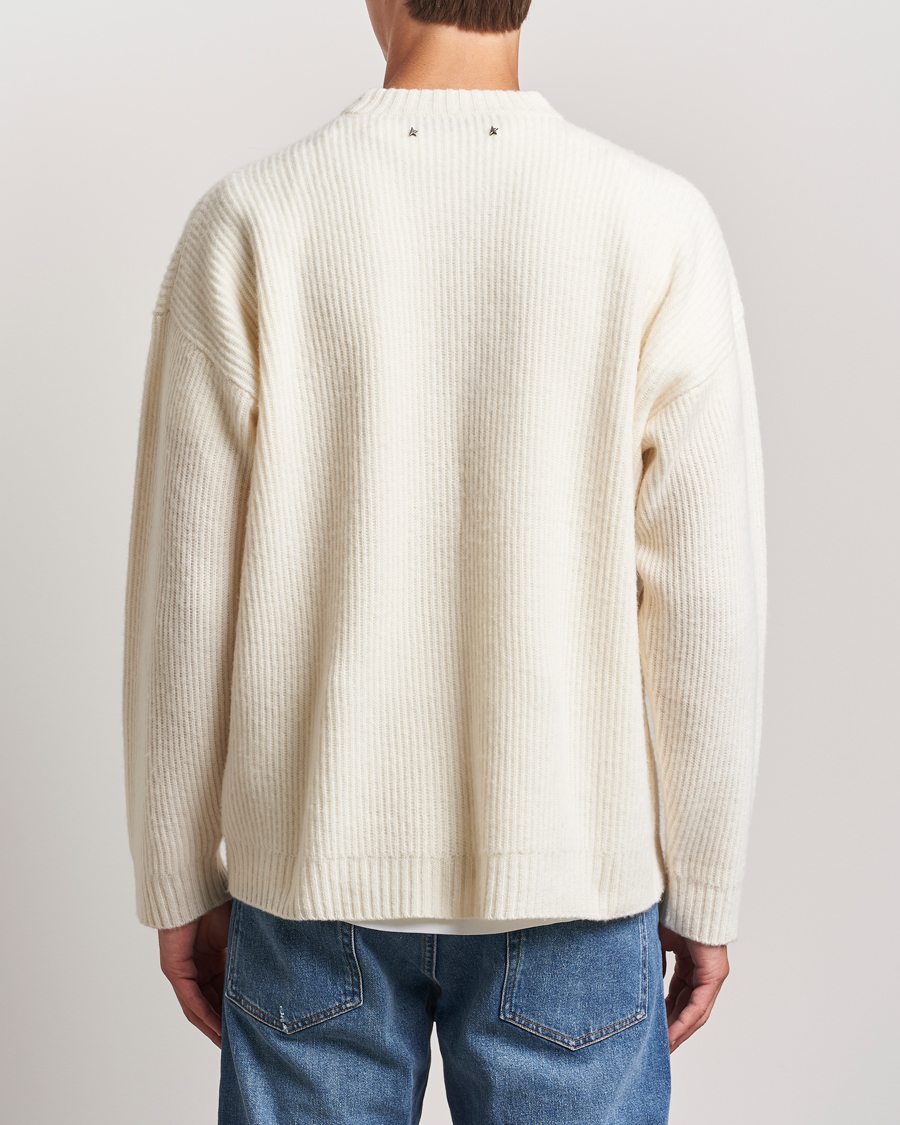 Herren | Pullover | Golden Goose | Brushed Rib Wool Sweater Heritage White