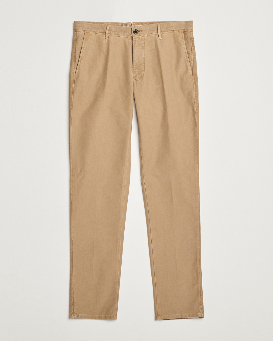 Herren | Hosen | Incotex | Slim Fit Garment Dyed Slacks Beige