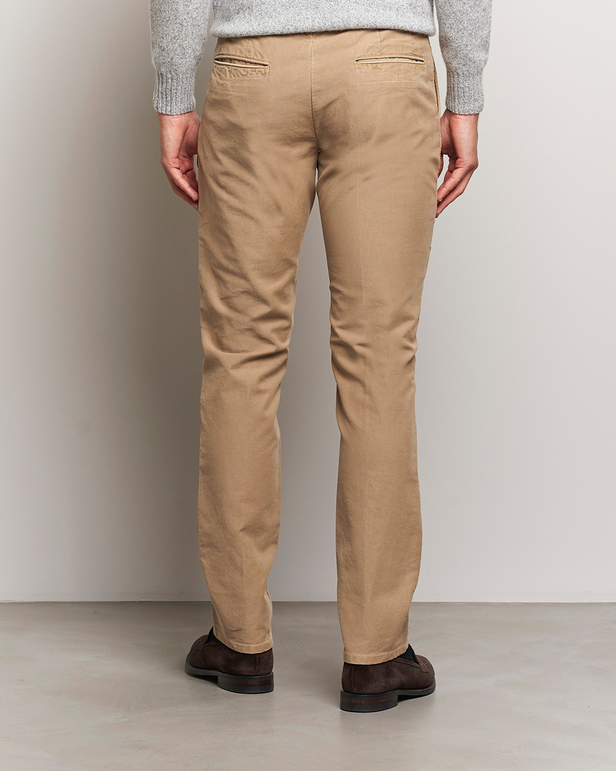 Herren | Hosen | Incotex | Slim Fit Garment Dyed Slacks Beige