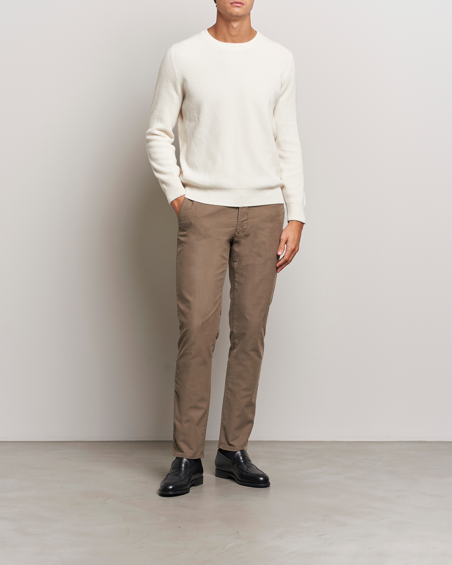Herren | Hosen | Incotex | Slim Fit Garment Dyed Slacks Brown