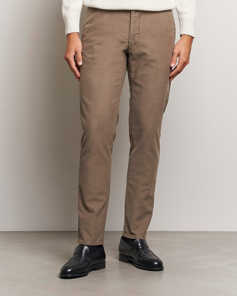 Herren | Hosen | Incotex | Slim Fit Garment Dyed Slacks Brown