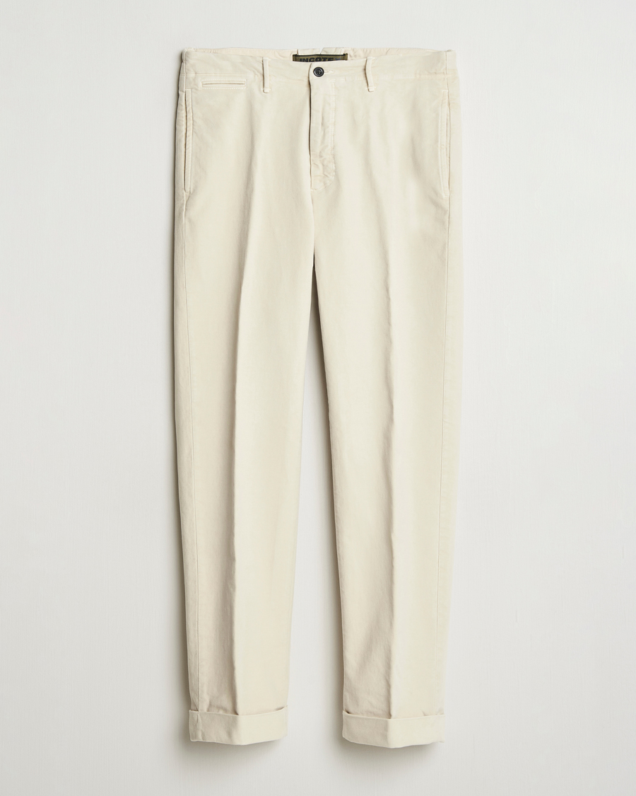 Herren | Hosen | Incotex | Regular Fit Moleskin Slacks Off White