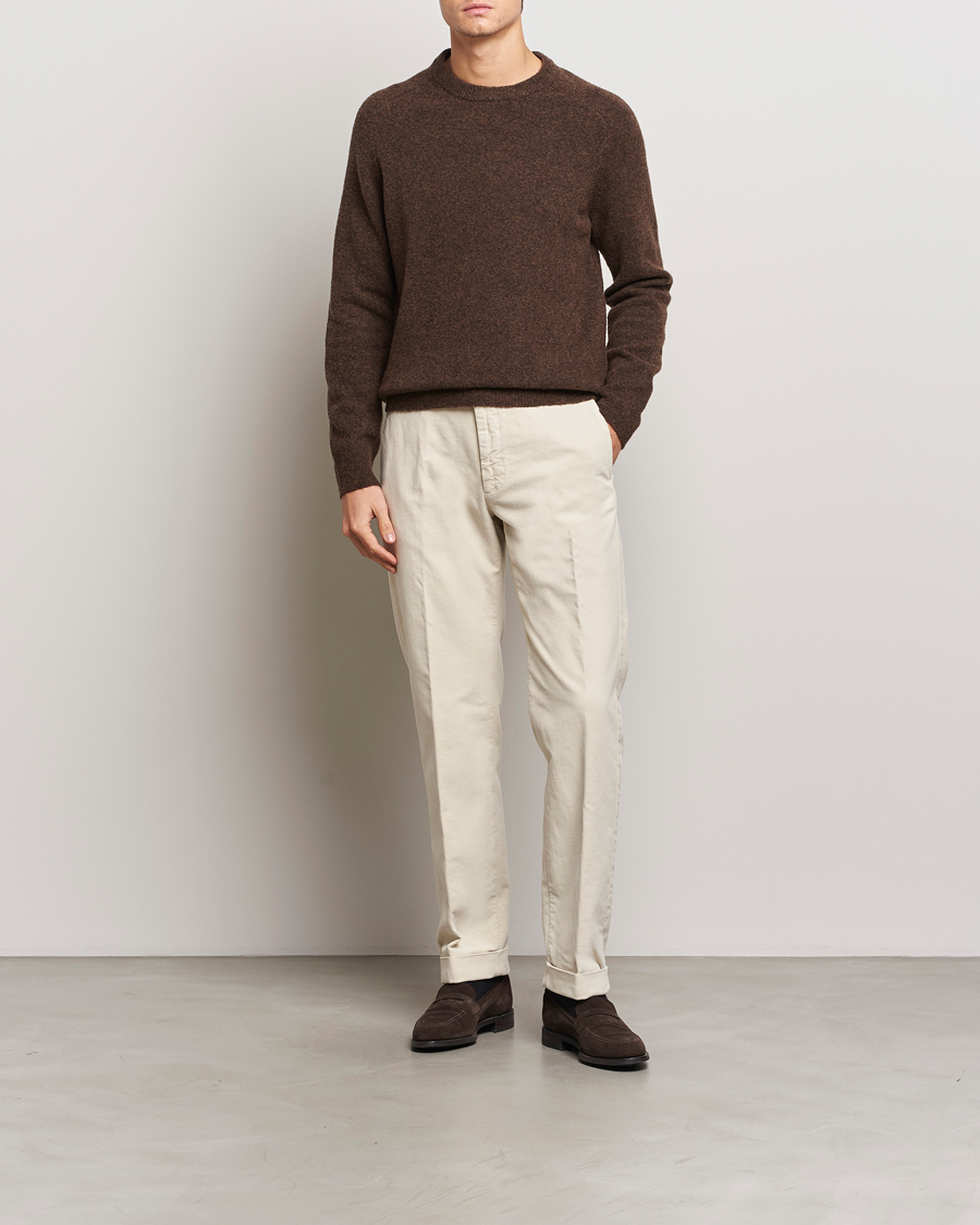 Herren | Hosen | Incotex | Regular Fit Moleskin Slacks Off White