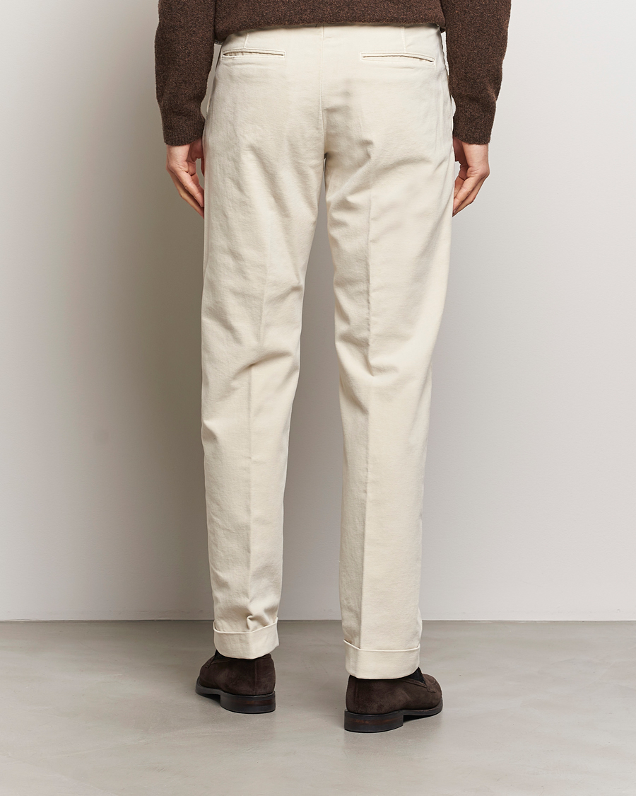 Herren | Hosen | Incotex | Regular Fit Moleskin Slacks Off White