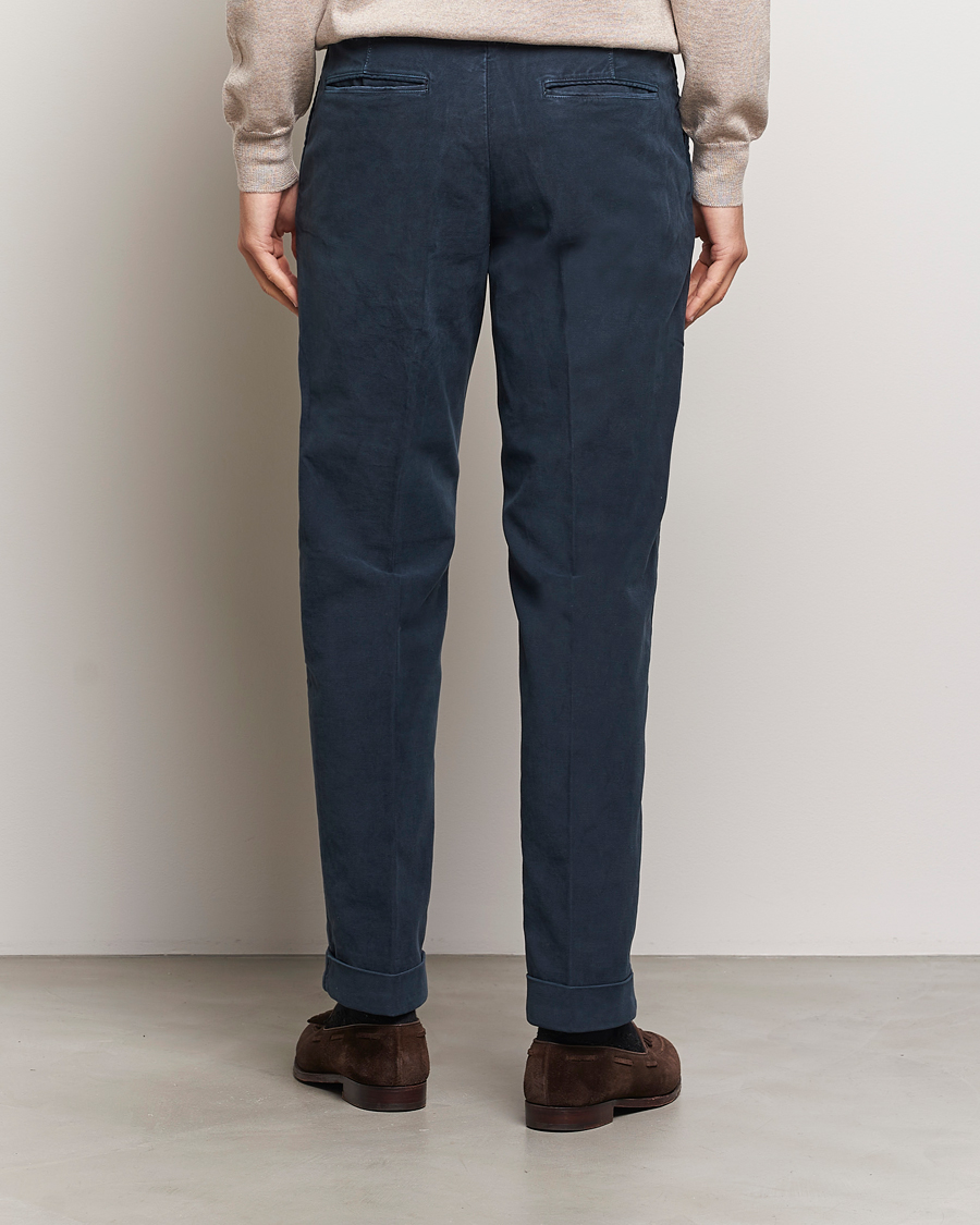 Herren | Hosen | Incotex | Regular Fit Moleskin Slacks Navy
