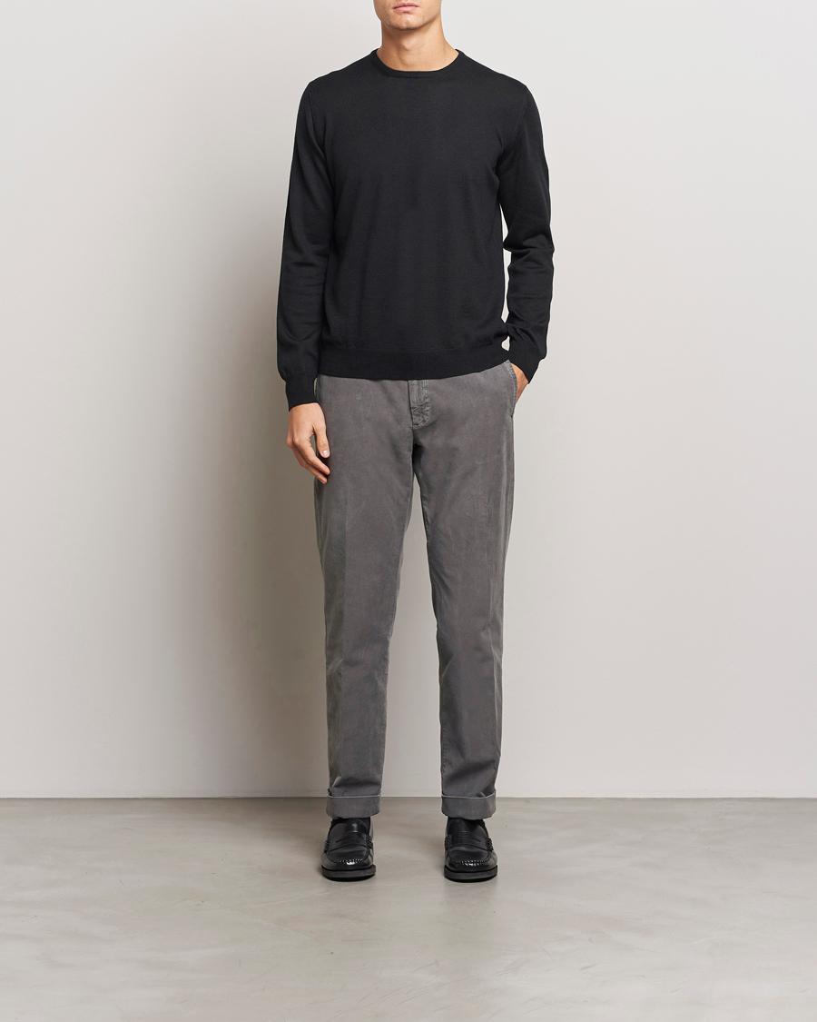 Herren | Hosen | Incotex | Regular Fit Moleskin Slacks Dark Grey