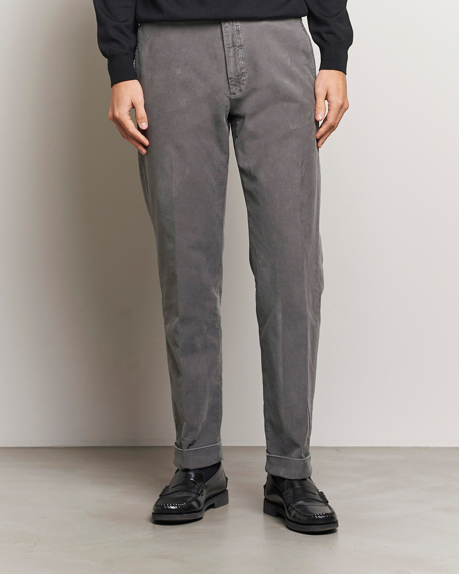 Herren | Hosen | Incotex | Regular Fit Moleskin Slacks Dark Grey