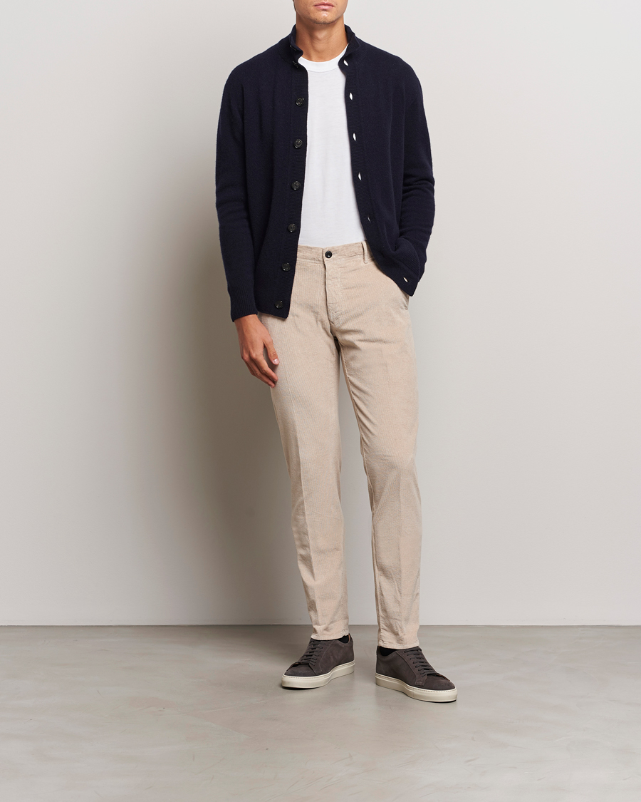 Herren | Hosen | Incotex | Slim Fit Leisure Cord Slacks Light Beige