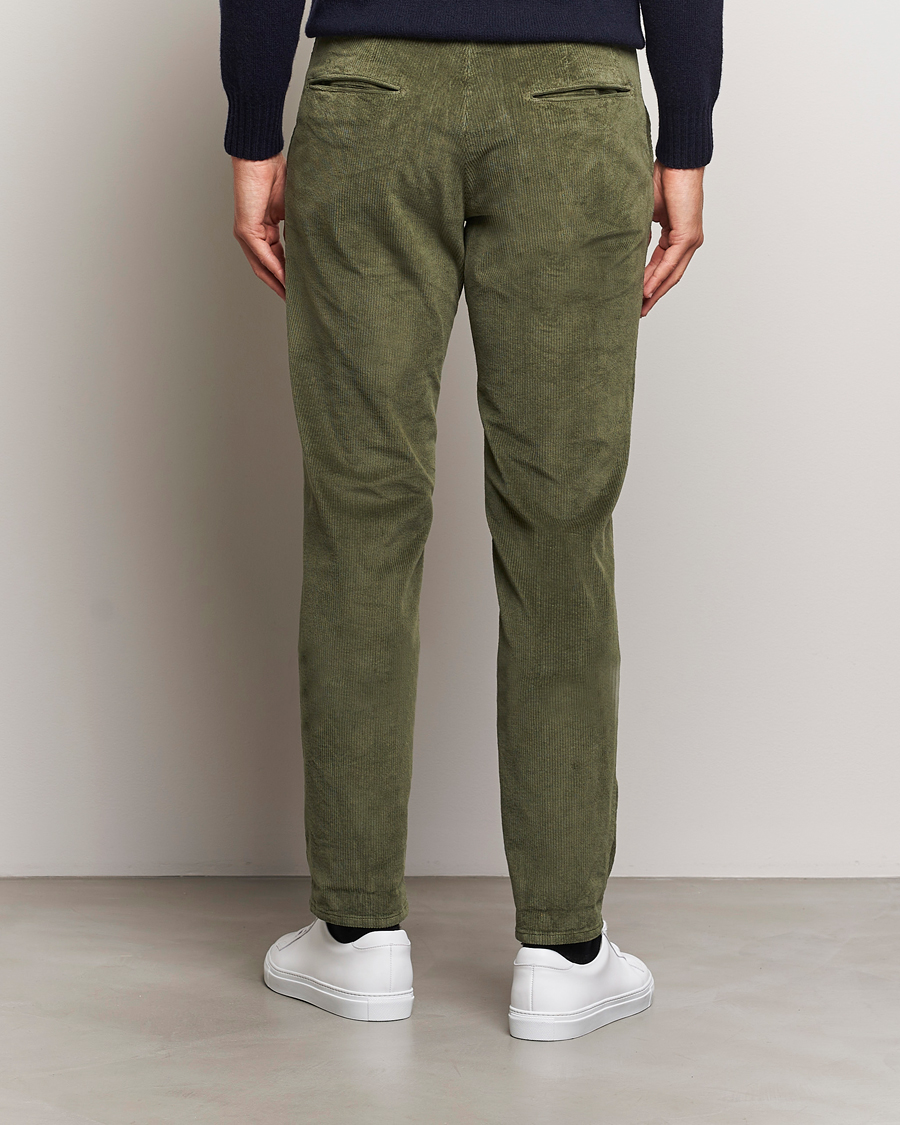 Herren | Hosen | Incotex | Slim Fit Leisure Cord Slacks Dark Green