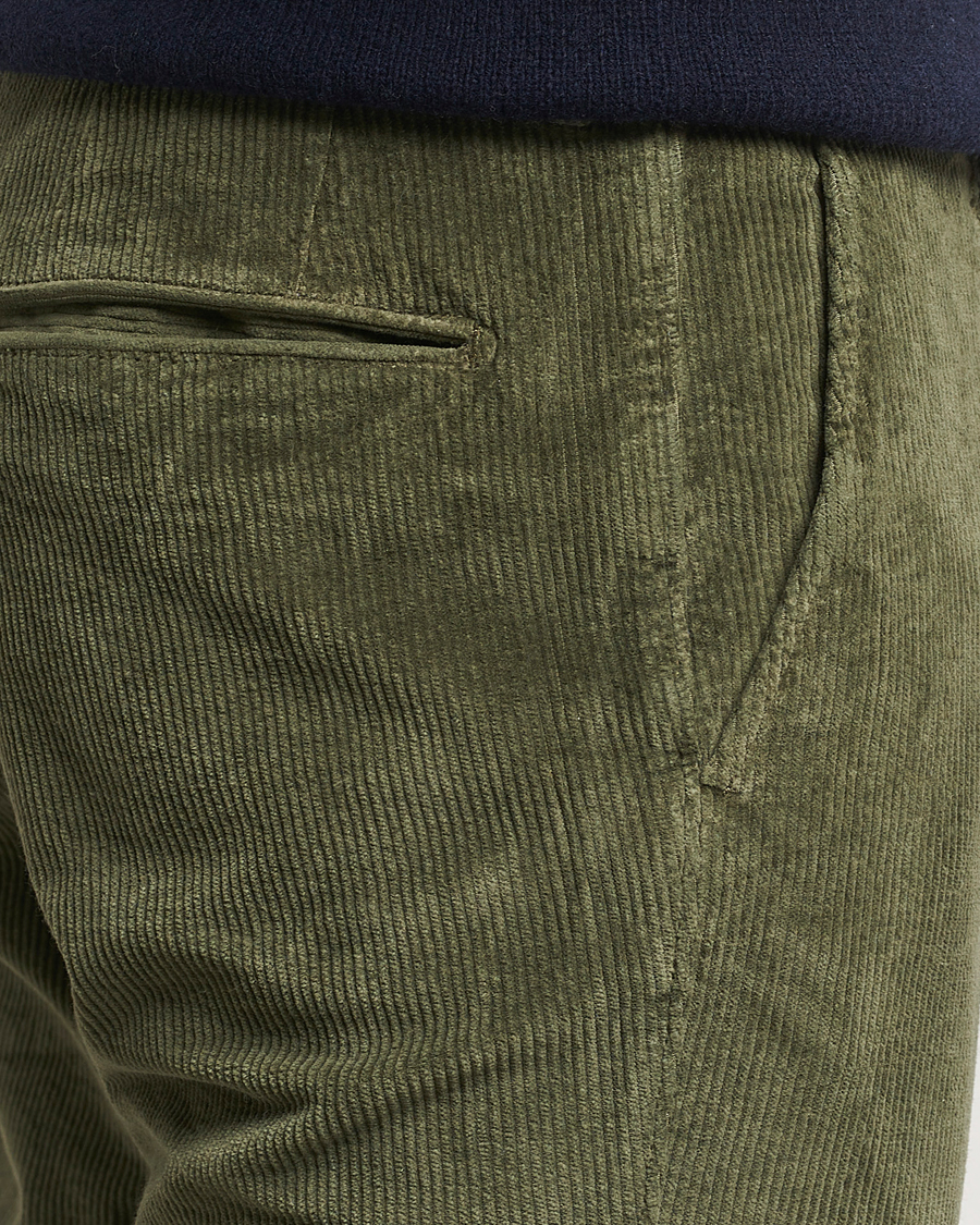 Herren | Hosen | Incotex | Slim Fit Leisure Cord Slacks Dark Green