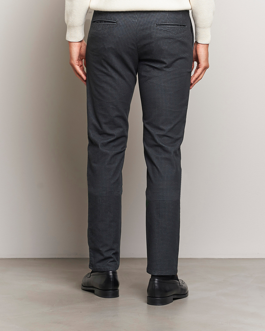 Herren | Hosen | Incotex | Slim Fit Houndstooth Cotton Pants Dark Grey
