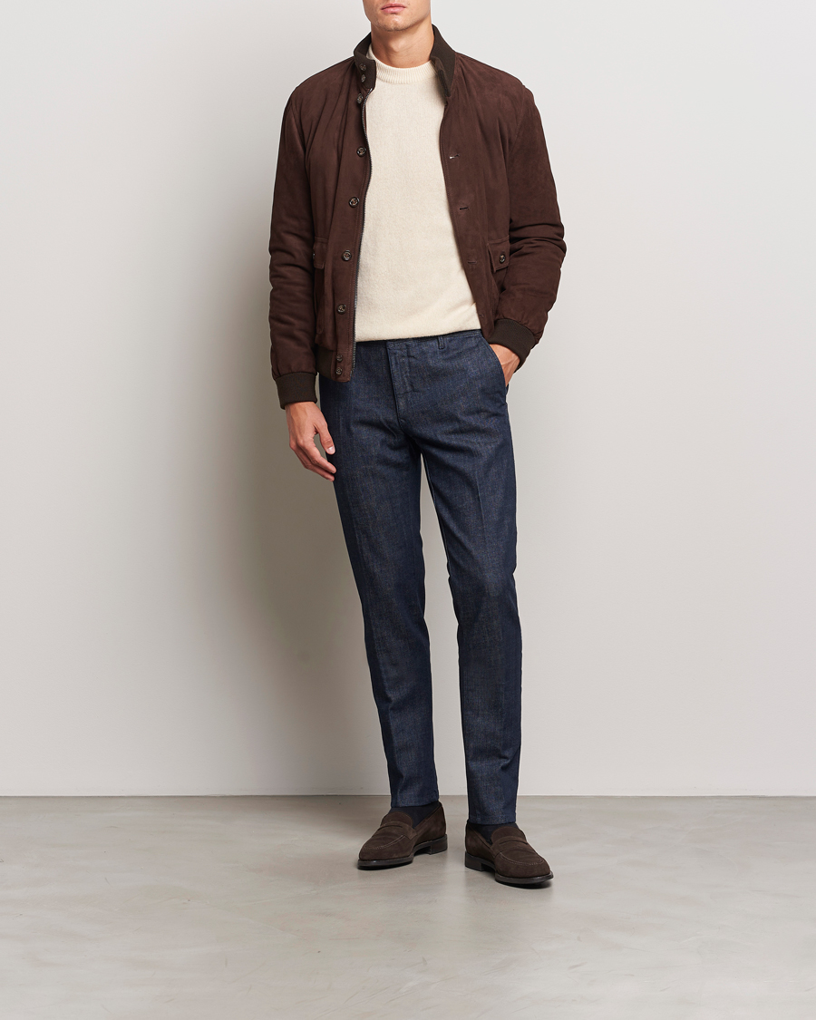 Herren | Hosen | Incotex | Slim Fit Denim Slacks Dark Blue