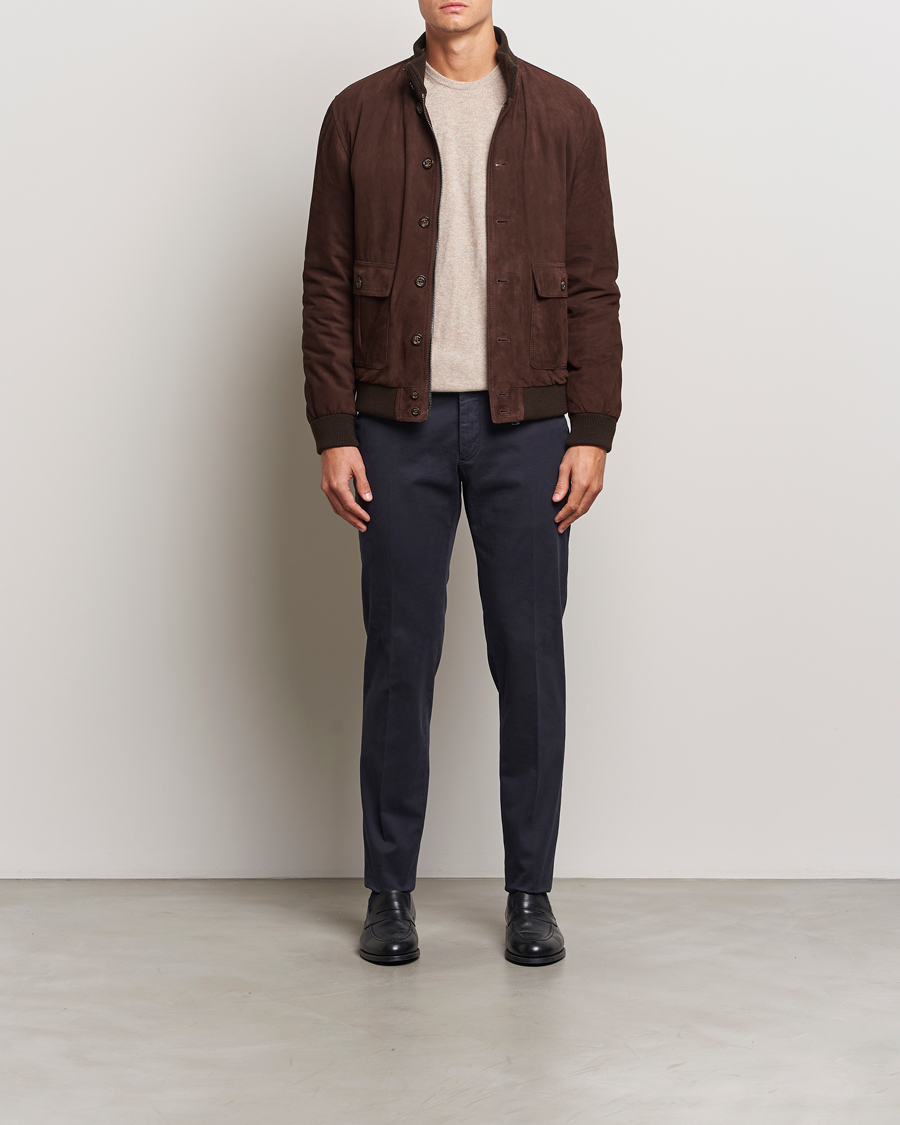 Herren | Hosen | Incotex | Slim Fit Cotton Stretch Chinos Navy