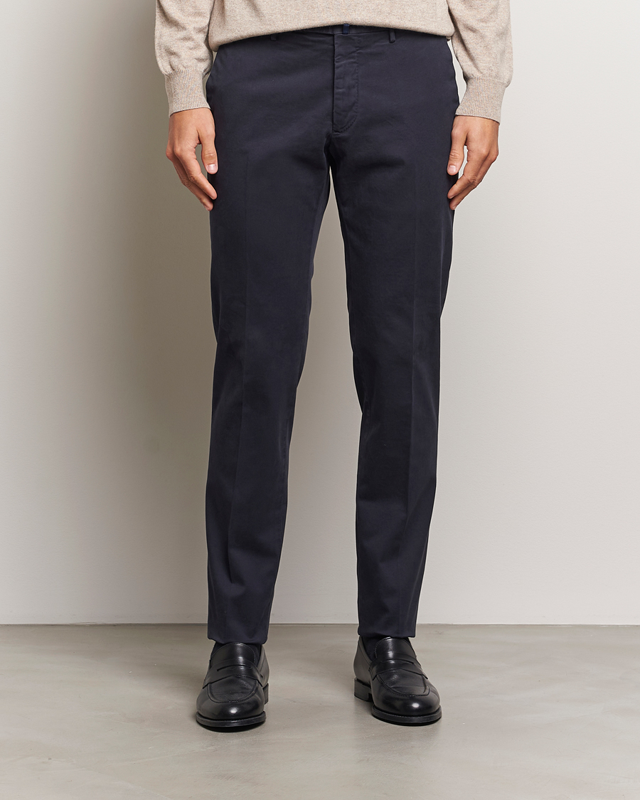 Herren | Hosen | Incotex | Slim Fit Cotton Stretch Chinos Navy