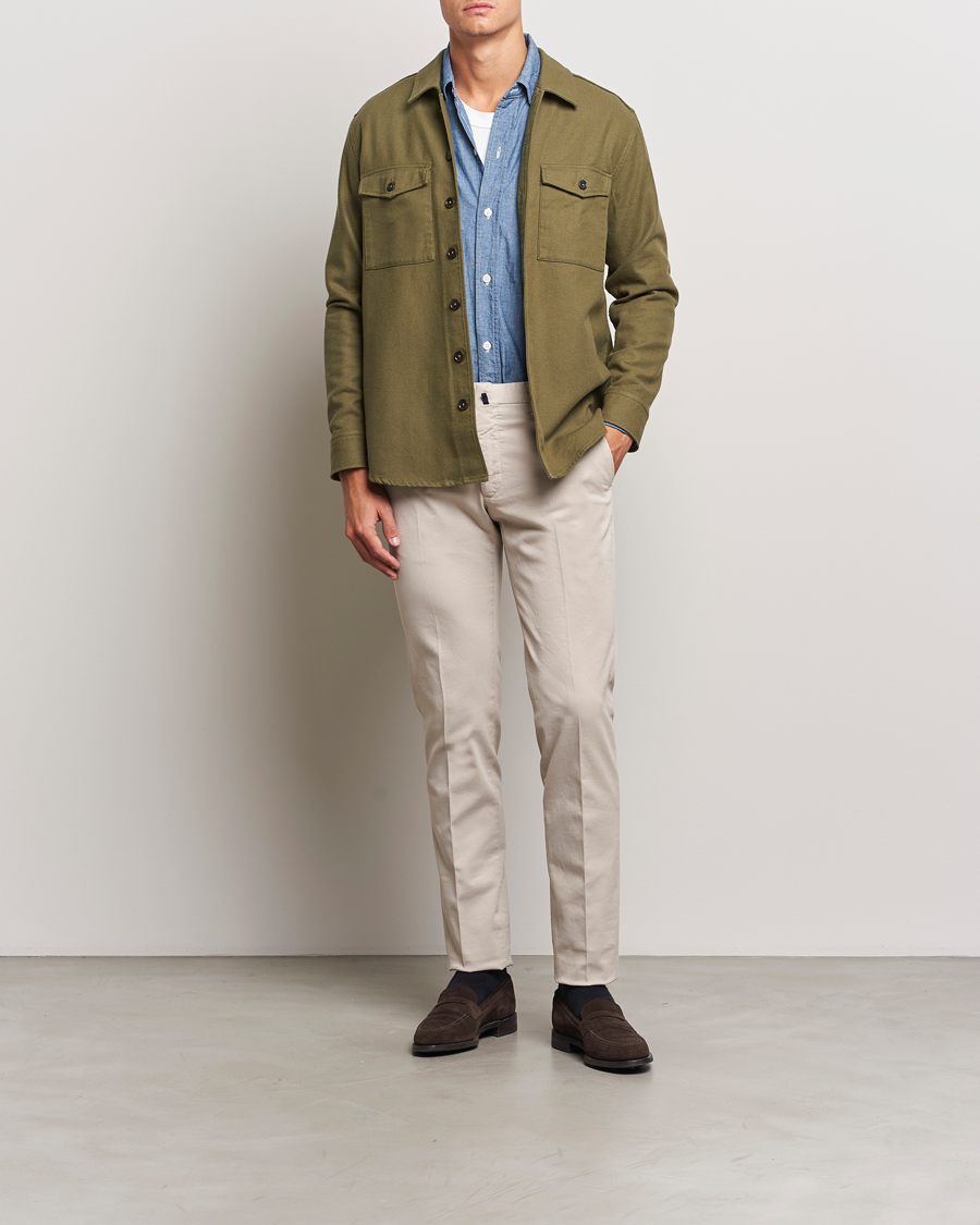 Herren | Hosen | Incotex | Slim Fit Cotton Stretch Chinos Light Beige