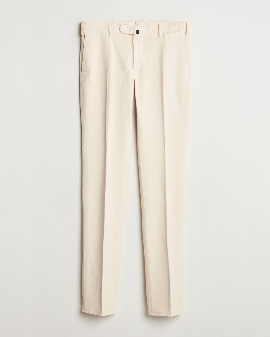 Herren | Hosen | Incotex | Slim Fit Luxury Moleskine Trousers Off White